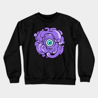 Eye Purple Hole Crewneck Sweatshirt